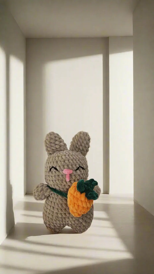 Petit lapin décoratif au crochet – Fait main avec amour 🐇 Toine Crochet