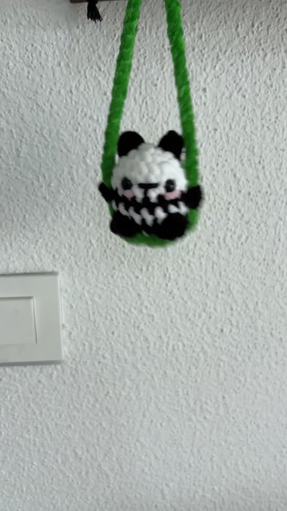 Pendentif rétroviseur panda 🐼