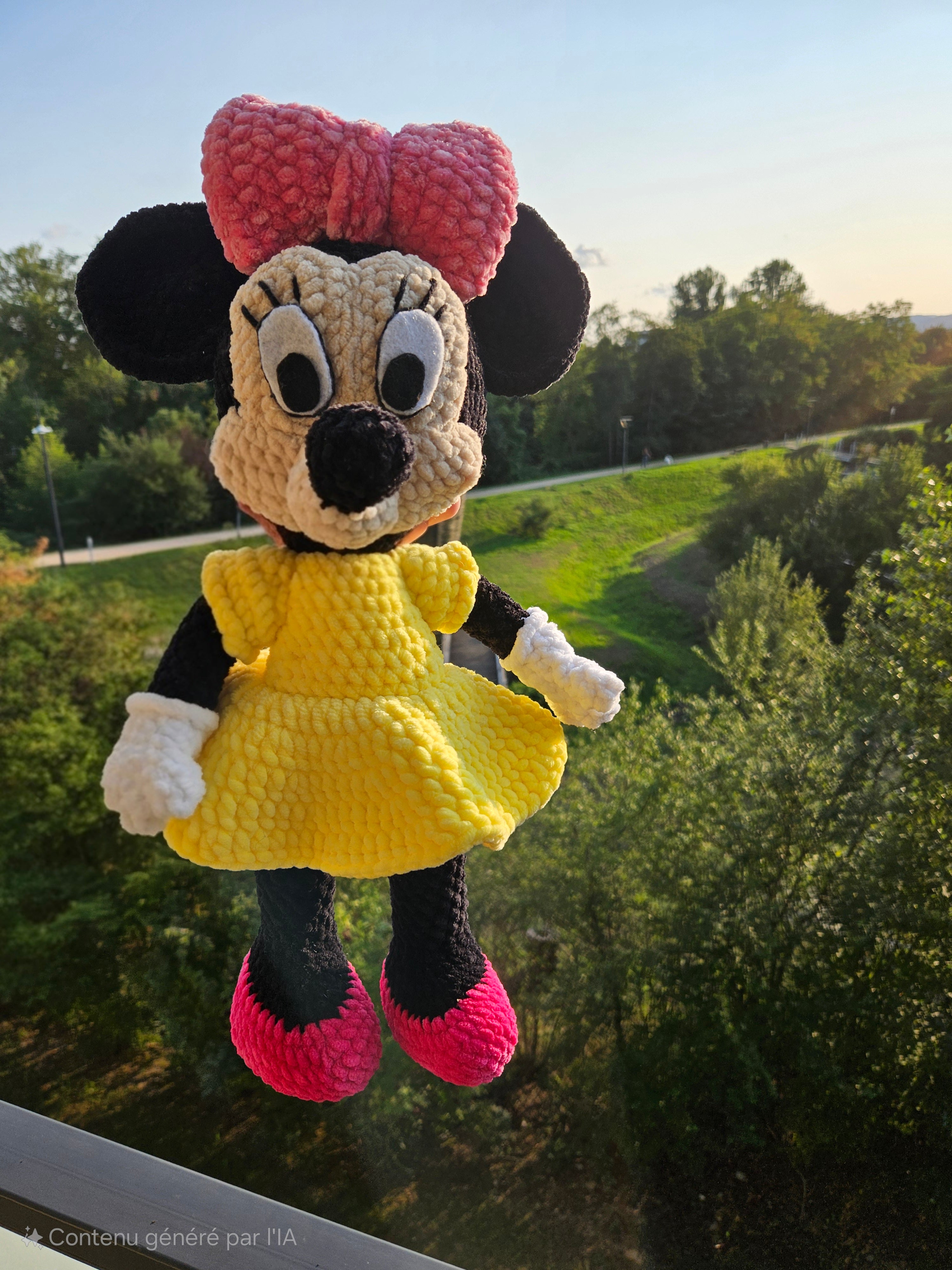 Mimimouse – Pièce décorative faite main au crochet (40 cm)