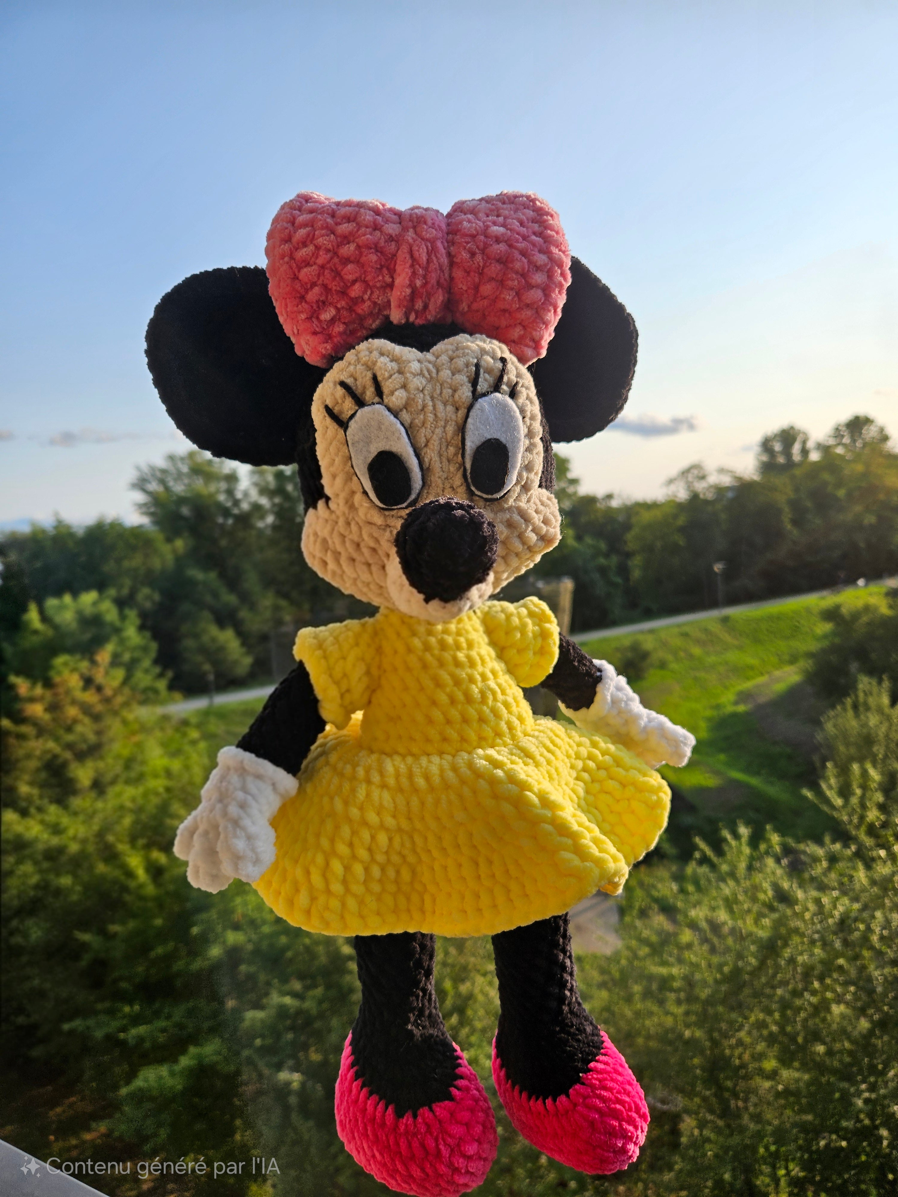 Mimimouse – Pièce décorative faite main au crochet (40 cm)